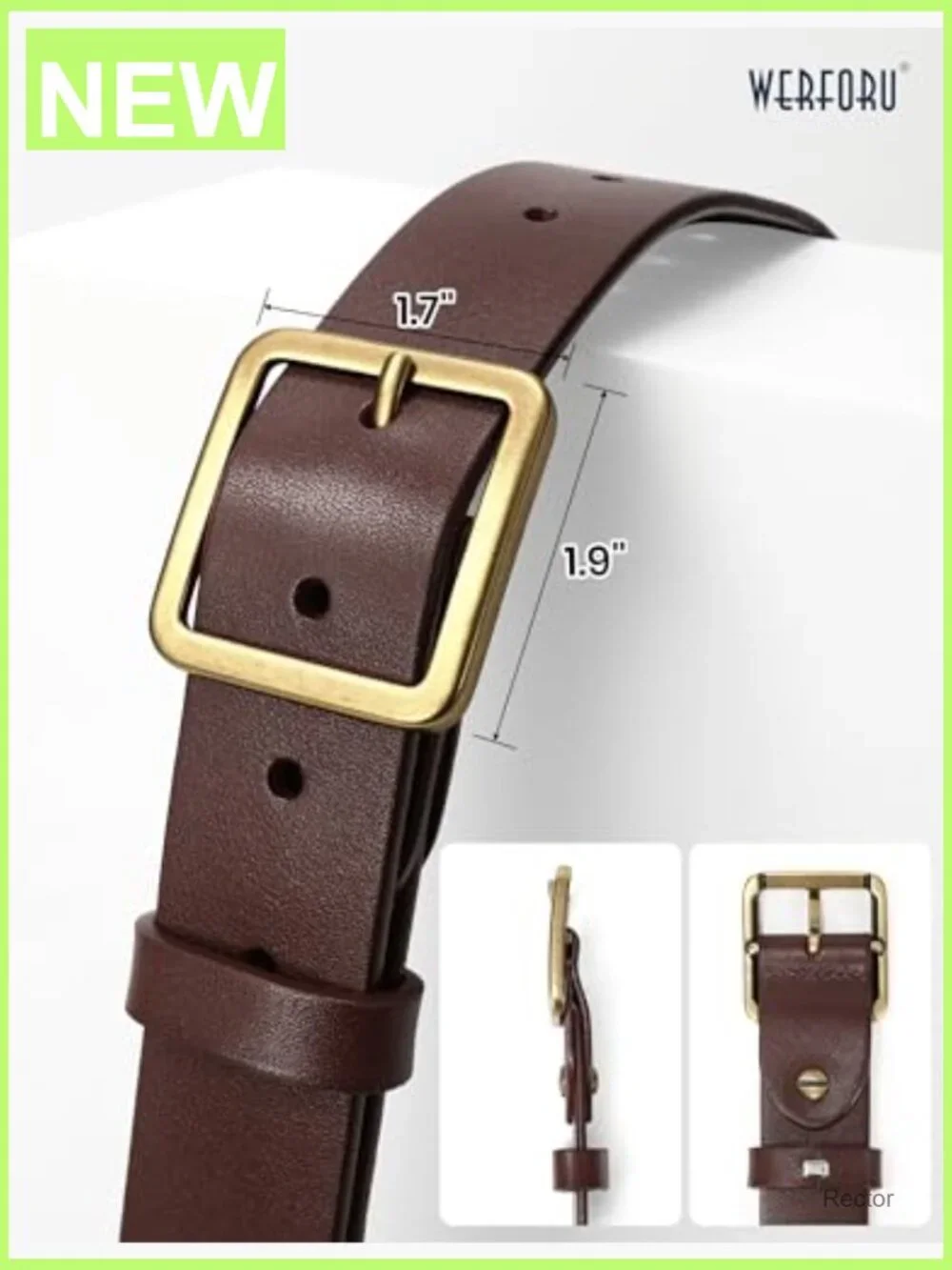 Women's Full Grain Leather Belt, 1.3